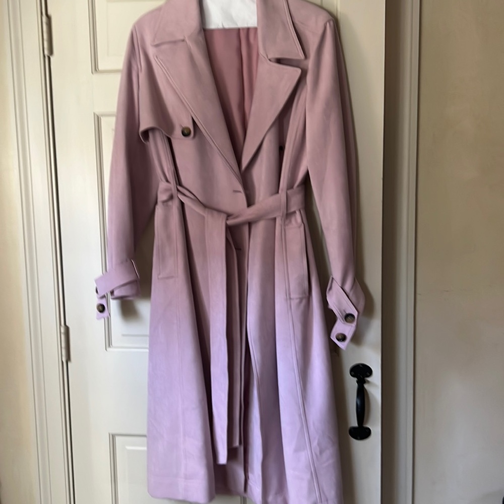 Beautiful ultra suede coat. Super Sunday savings!!